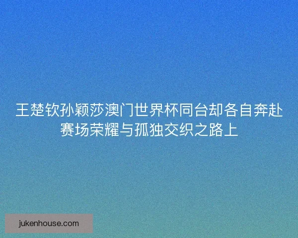 王楚钦孙颖莎澳门世界杯同台却各自奔赴赛场荣耀与孤独交织之路上